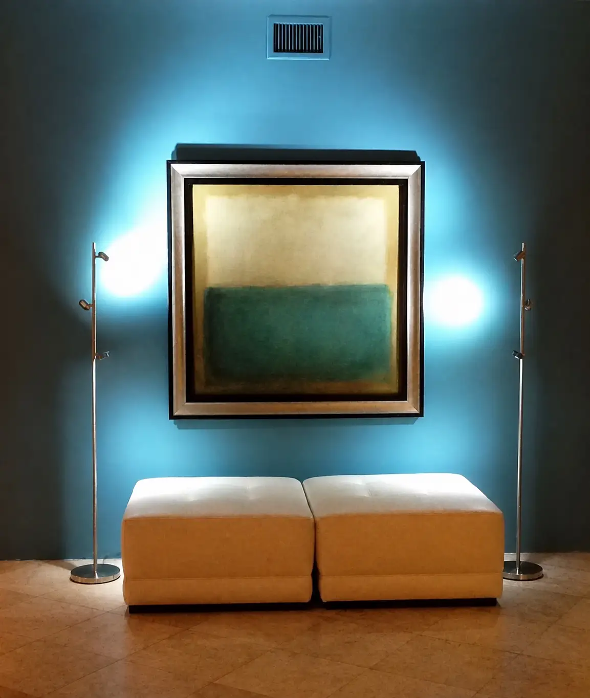 Tiger Tail — Blue feature wall seating