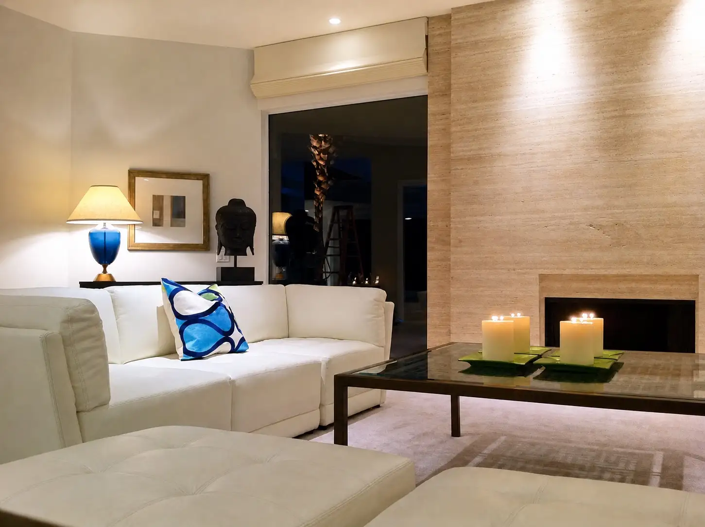 Tiger Tail — Living room fireplace
