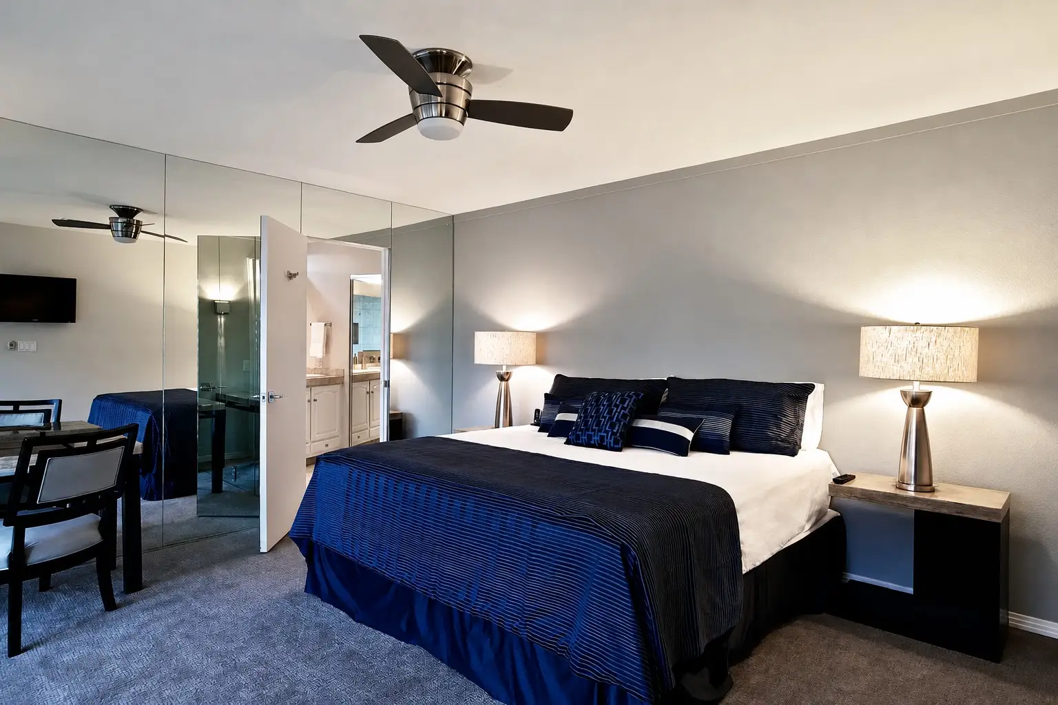 Tiger Tail — Blue bedroom