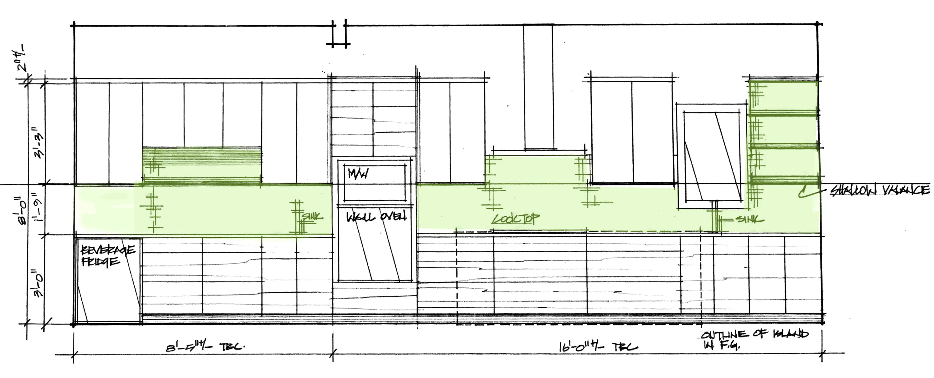 Crescent Heights — Kitchen plan