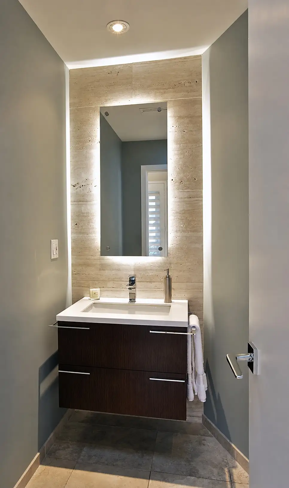 Tiger Tail — Powder room vanity